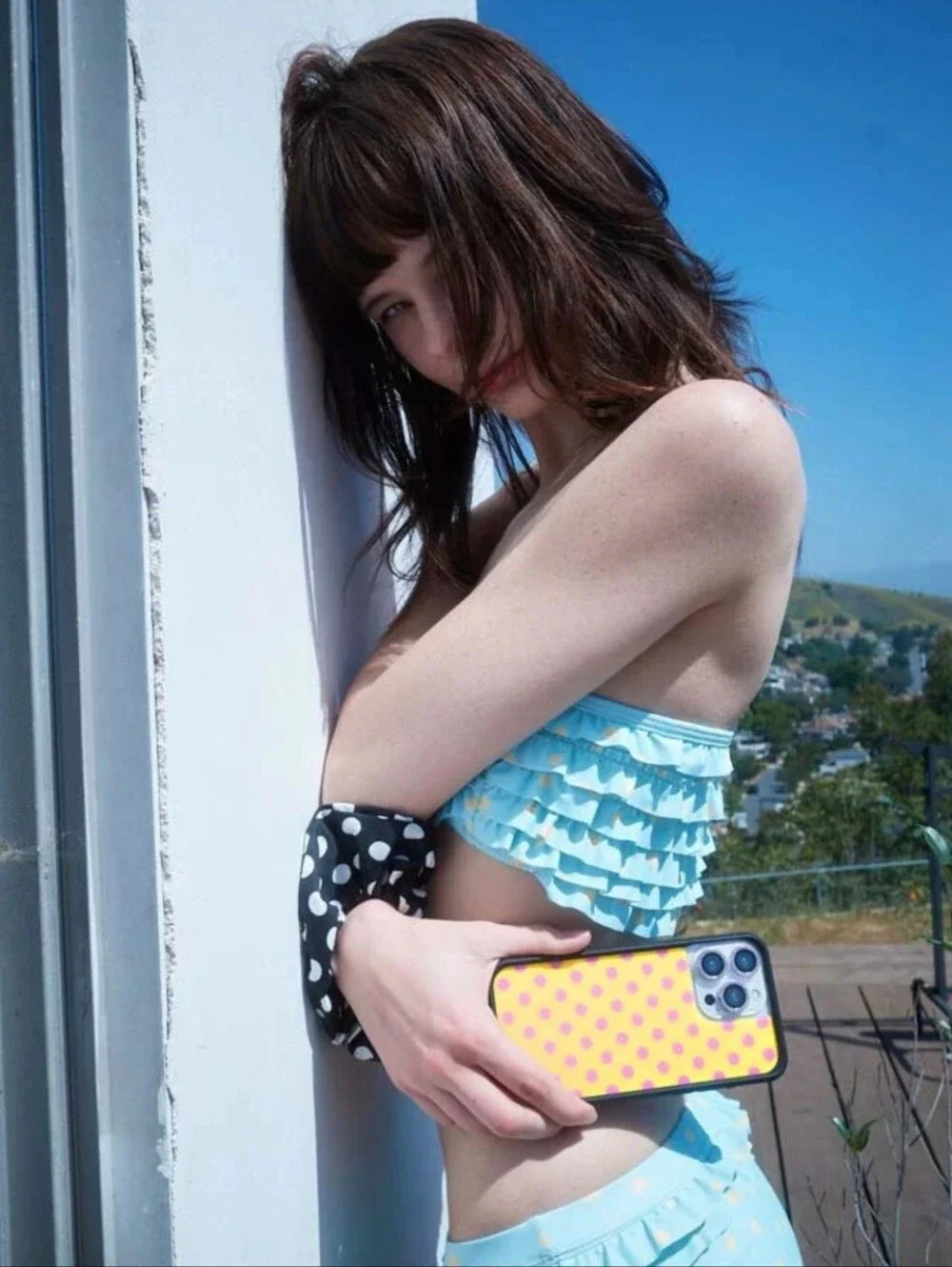Wildflower Polka Dot | Yellow and Pink, New in Case